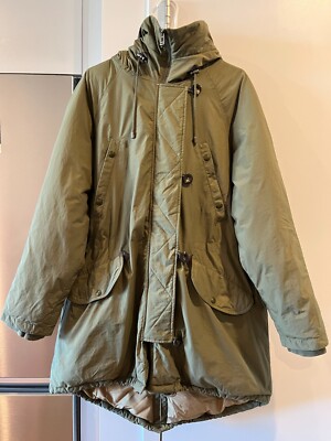 Belstaff Scout Parka down filled size 48 army green hooded