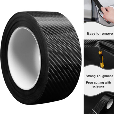 Carbon Fiber Vinyl Car Door Sill Scuff Cover Plate Sticker For INFINITI Accessoy