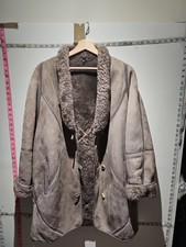 Wallace Sacks Brown Suede Leather Jacket Uk Women's Size 16 Vintagee Express Shi