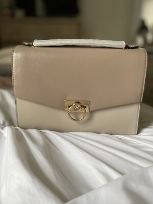 Michael Kors Hendrix [Medium]Two-Tone Leather Messenger Bag NWT