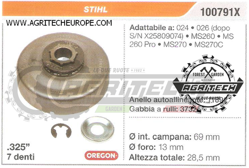 Profi-Ritzel Für Stihl Kettensägen – 6 Zähne, 3/8 Mini, Passt Auf Oregon 100962X