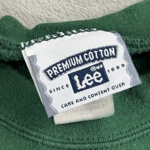 Vintage USA Today News Lee Premium Cotton Men 2X Green sweater Sweatshirt Y2K - Picture 3 of 12
