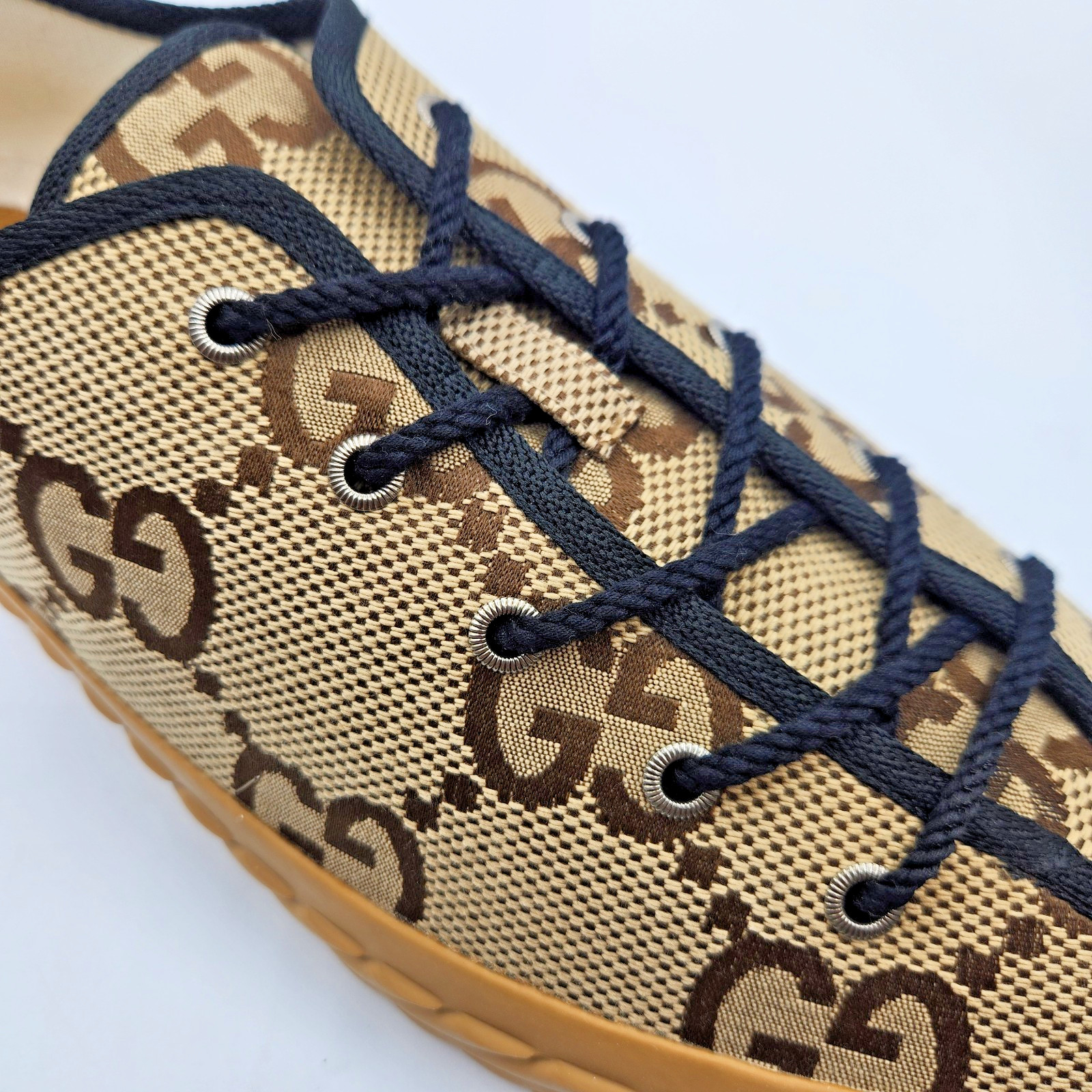 Gucci Tortuga GG Men's Camel Ebony/Black Canvas Sneakers UK12.5 US13 thumbnail 20