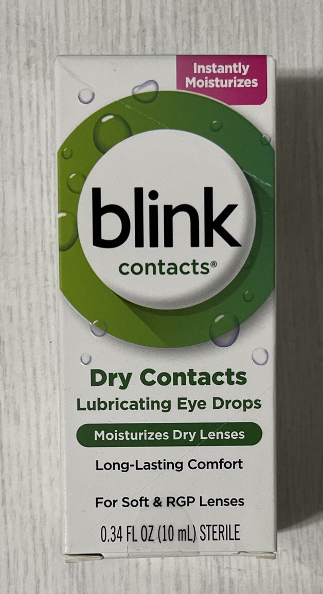 2-Pack Blink Contacts Dry Contacts Lubricating Eye Drops 0.34 fl oz Exp. 10/2025