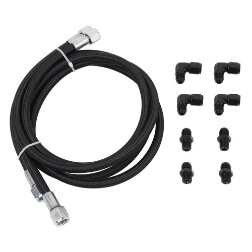 Automatic Transmission Cooler Line Kit 6AN Hose Fitting Fits For GM 4L60E 4L65EA - 第 1/12 張圖片