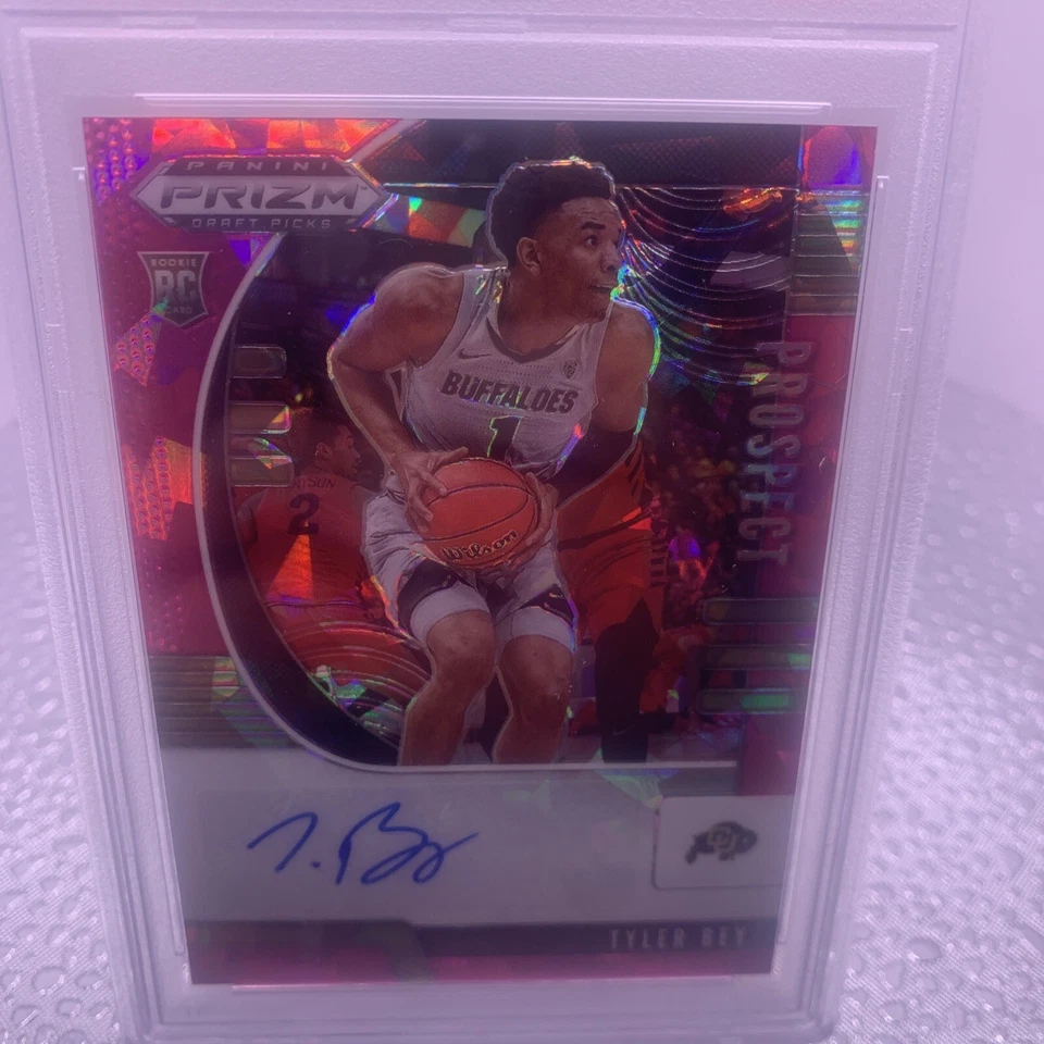 2020 Prizm DP Tyler Bey Pink Ice Prizm Rookie Auto Autograph RC #PA-TB I20 PSA 9 - Image 2 of 4