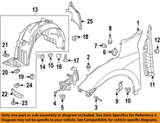 HONDA OEM 16-21 Civic Fender Fender Components-Front Bracket 60263TBAA00ZZ