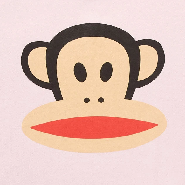 Juniors' Paul Frank $44 Julius Monkey Oversized Pink Cotton Blend Sweatshirt NWT - Image 4 of 4