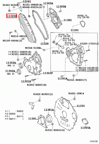 Genuine Toyota LandCruiser 105 Series HZJ 1HZ 4.2 Diesel Timing Belt Cover - Picture 5 of 14