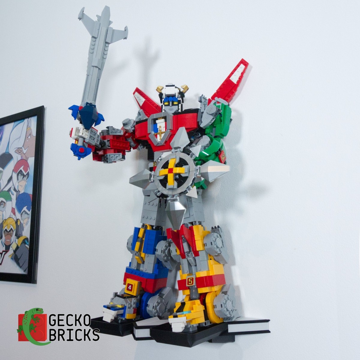 Robot Lego Voltron Size Lego Voltron Size Wall Mount For LEGO
