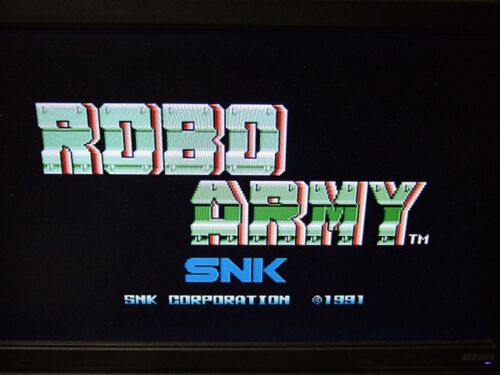 SNK NEO GEO AES ROM ROBO ARMY 1991 FROM JAPAN - Picture 2 of 12