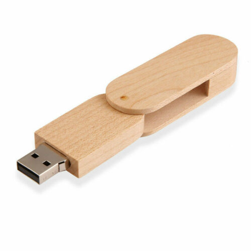 Swivel Wooden USB 3.0 Flash Drive Customized Wedding Studio Pendrive USB Box - Picture 7 of 15