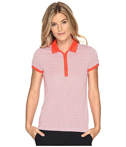 Женское поло Nike Golf Victory в полоску Белый оранжевый Sz S 725585-852