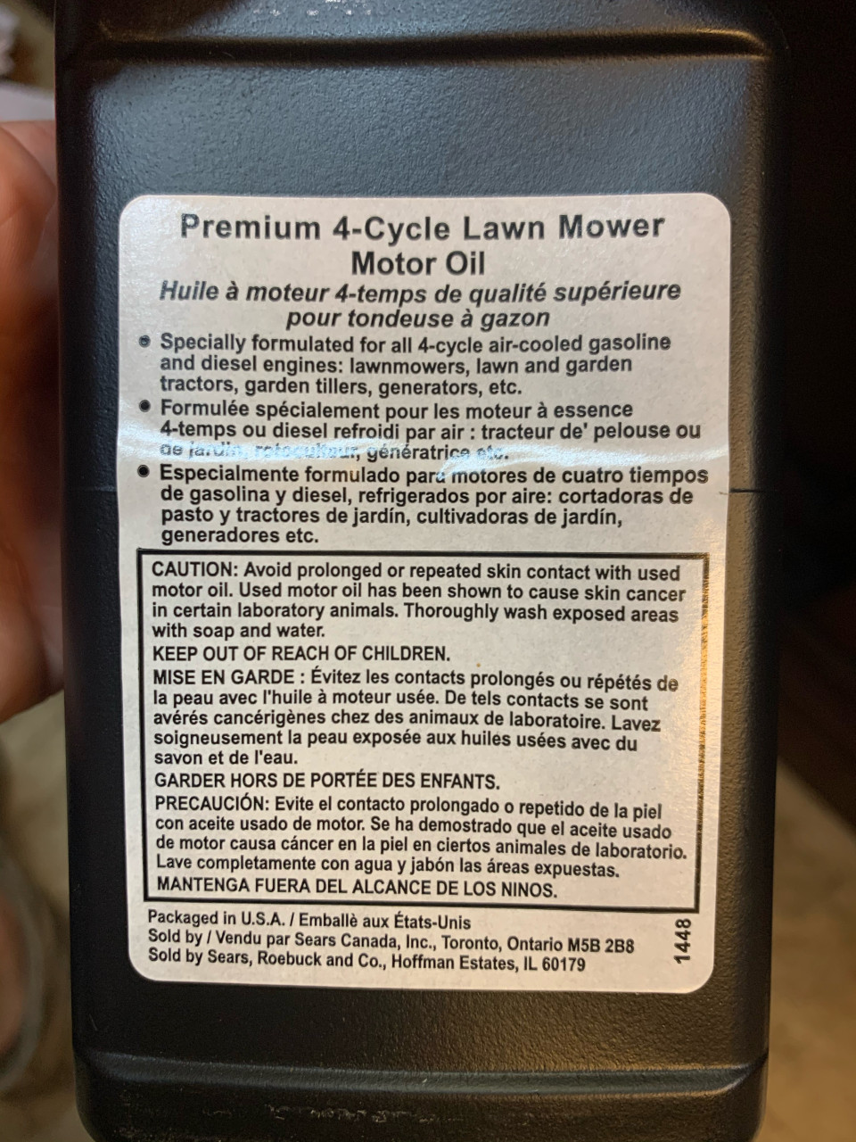 Craftsman 4-Cycle Premium Small Engine Lawn Mower Oil  15.5oz  4 Bottles