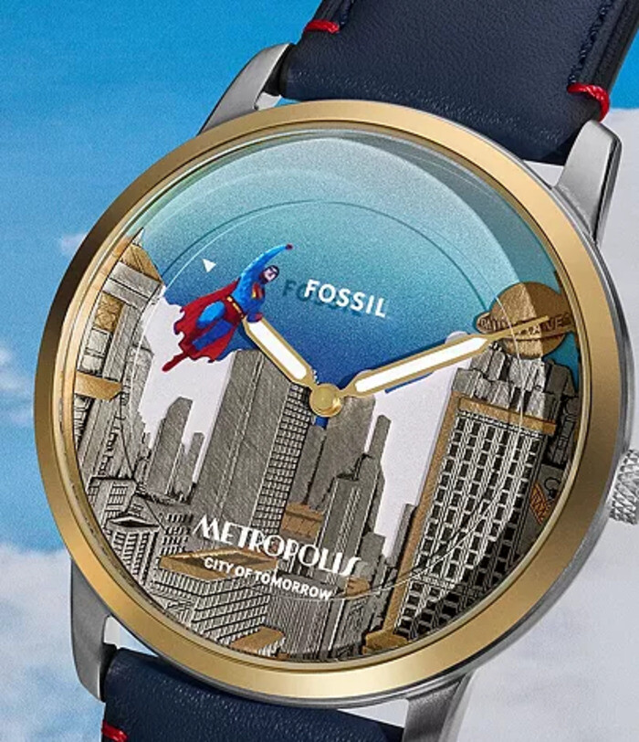 Superman x Fossil Wrist Watch METROPOLIS LE1208SET 42mm Limited