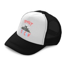 Kids Trucker Hat Do What You Can Mountains Polyester Boys Caps  Girls Caps