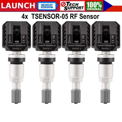 4x LAUNCH TSENSOR-05 RF Sensor TPMS Universal Tire Pressure Monitor Programmable