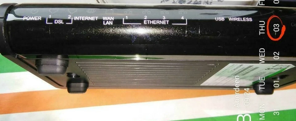 CenturyLink Router, Black, USB/Wireless - Image 2 of 4