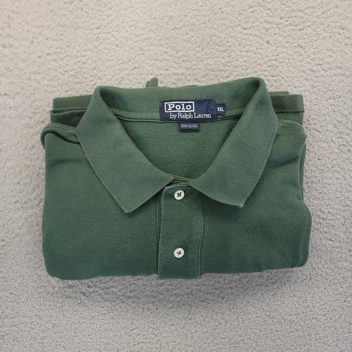Polo Ralph Lauren Shirt Mens XXL 2XL Green 100% Cotton Made in USA Pony Rugby - Picture 16 of 17