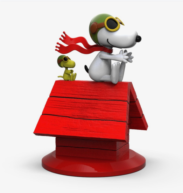 UNPAINTED Peanuts Snoopy Flying Ace Diorama 3D Printed Model Kit