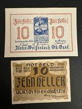 Austria Banknote Ulrichsberg Vöslau Traismauer Heller 10 Pieces Original #ALB45