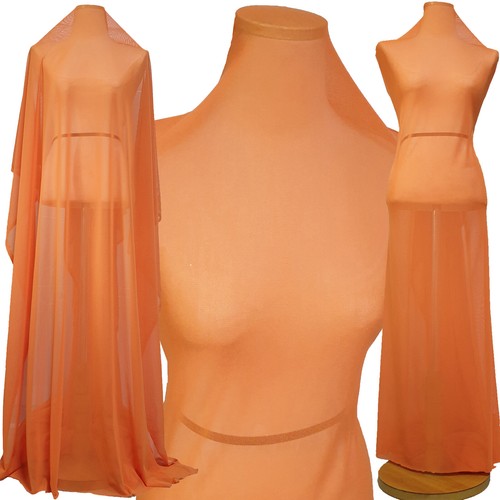 Soft Power Mesh Tulle 4-way Spandex stretch Fabric Sheer Net Dresses Bridal 44"w - Picture 188 of 628