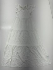 Shein White Back Tie Tank Dress Womens Size Small