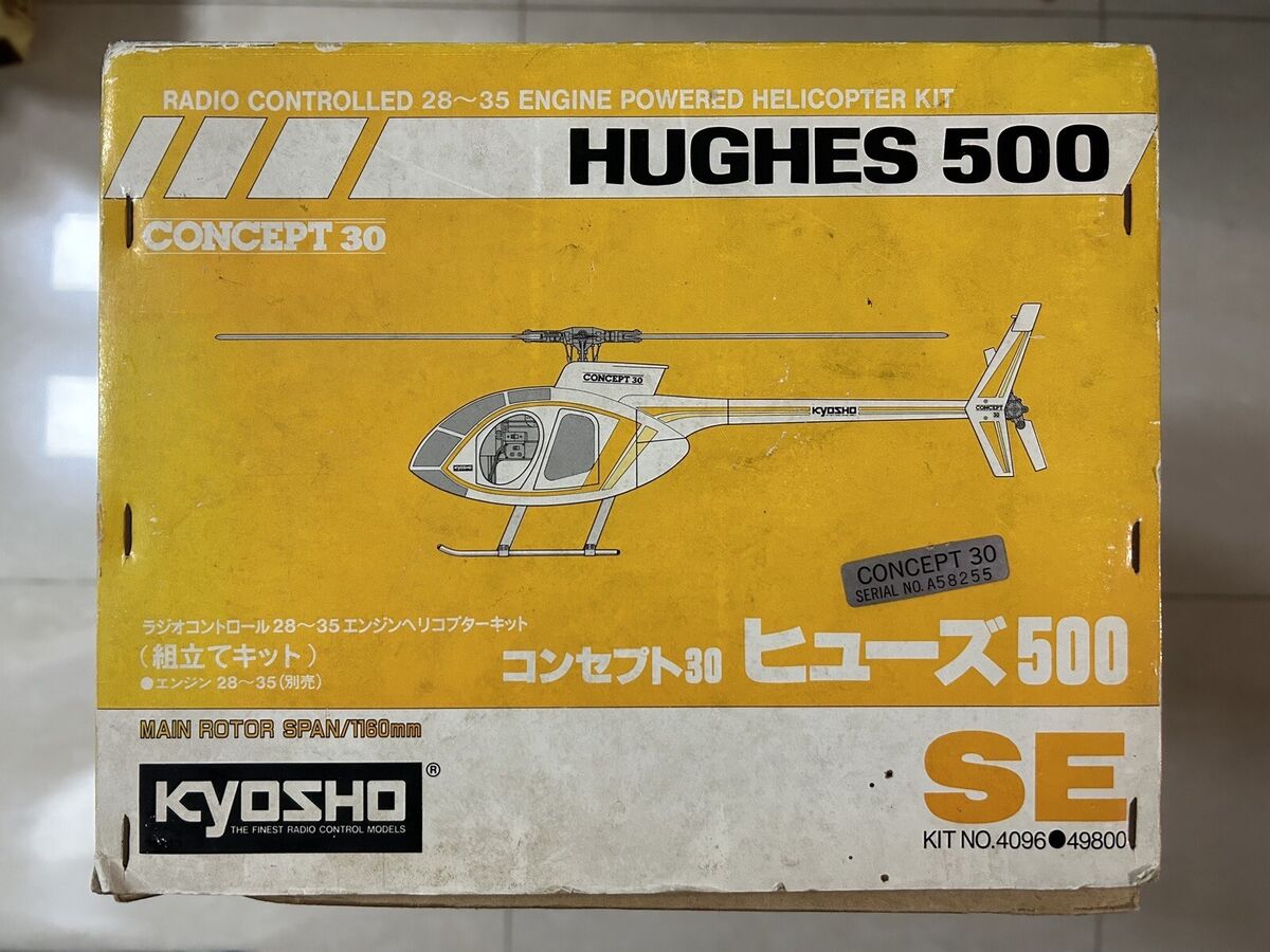 KYOSHO 1989 CONCEPT 30 HUGHES 500 HELICOPTER KIT WITH EP KYOSHO 1989 CONCEPT 30 HUGHES 500 HELICOPTER KIT WITH EP