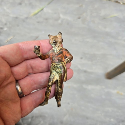 Antique Austrian Cold Painted Bronze Fox Mr Todd Beatrix Potter Vienna - Picture 2 of 10