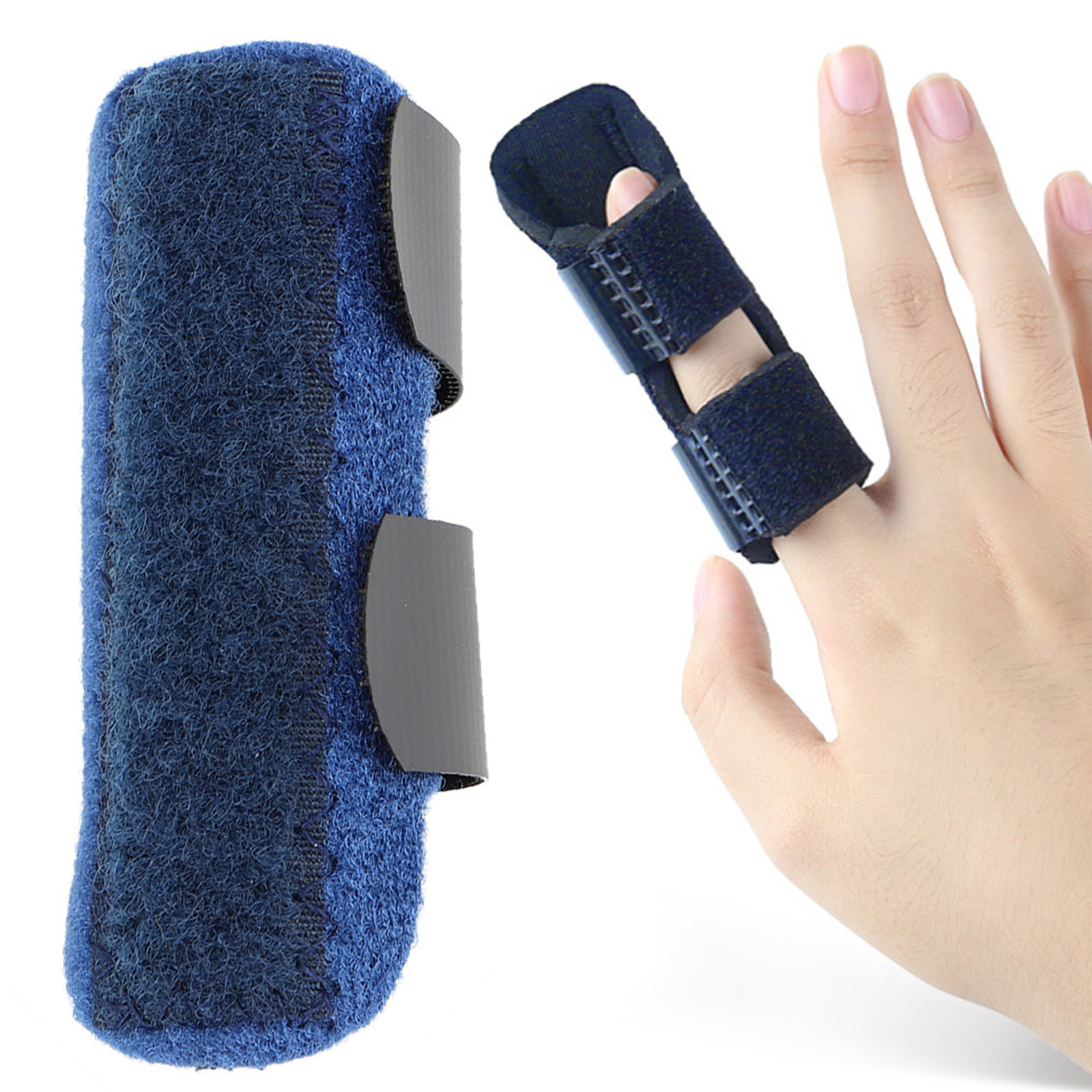 1Pc Finger Fixed Strap With Protective Sleeve Injuries Broken Fingers