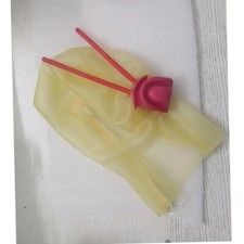 Latex Hood Transparent Rubber Mask with Red Tube Handmade Back Zip Cosplay