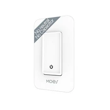 MOES WiFi Smart Light Switch No Neutral Wire, No Capacitor, No hub Required, ...
