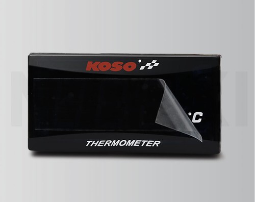 Koso Super Slim Temperature Gauge Ba024b11 water Temp Meter Blue Display - Picture 5 of 22