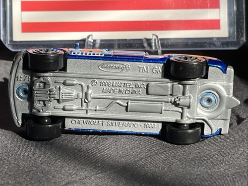 Matchbox 1999 Chevy Silverado Pickup Die Cast Collectible - Blue - China - 1998 - Picture 3 of 6