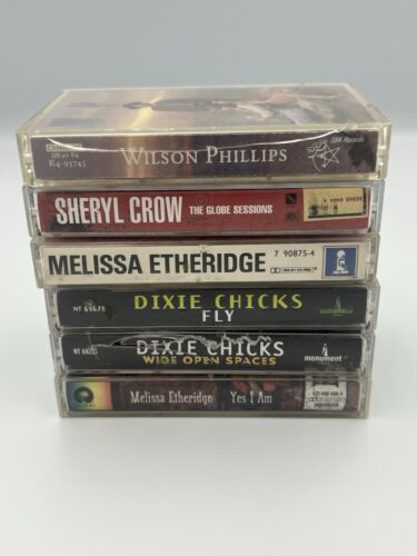 Lot Of 6 Country Cassette Tapes Dixie Chicks, Sheryl Crow Etc. (L)