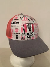 Kentucky Fried Chicken Mesh Back Snapback Hat Trucker KFC Hot Pink MDA Uniform