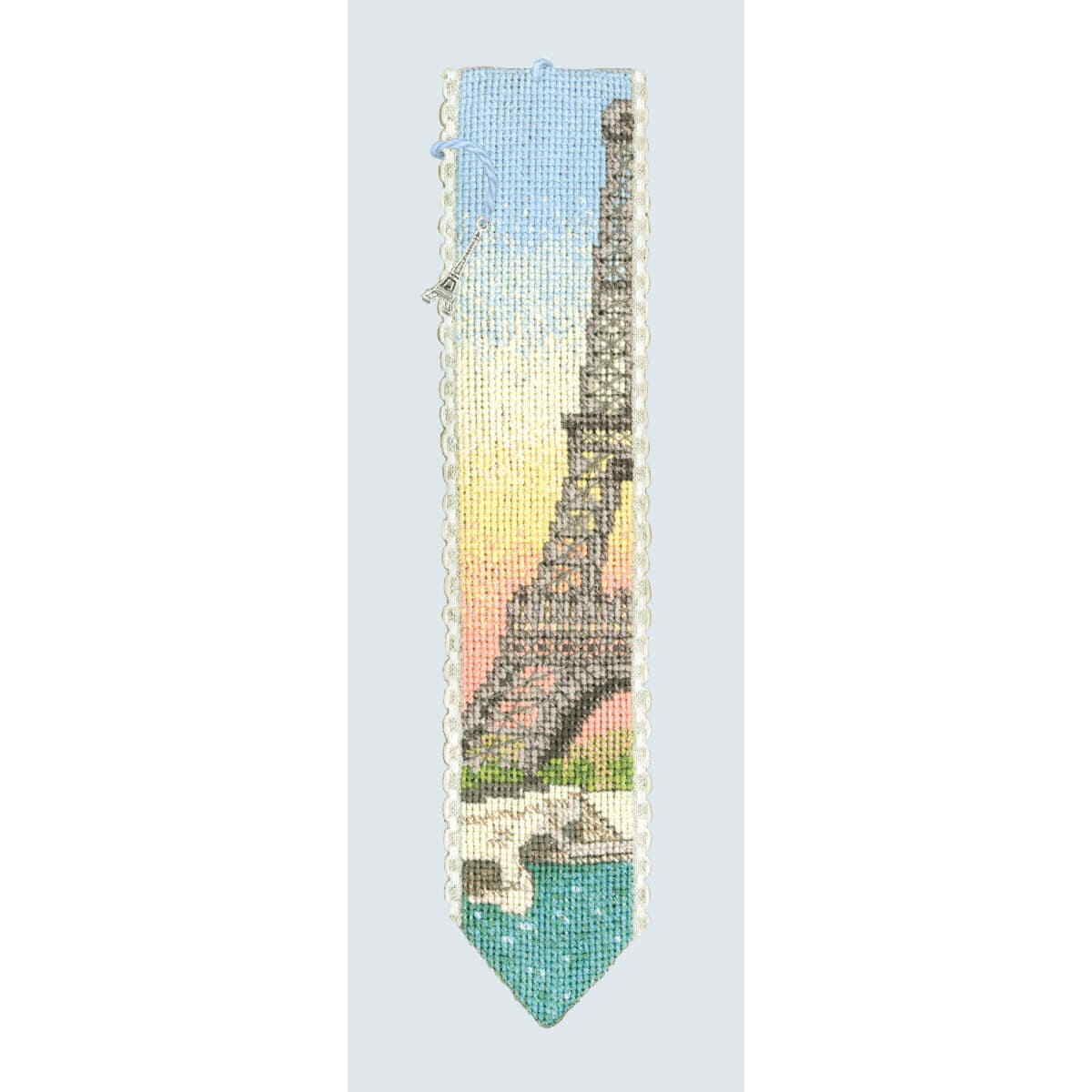 Le Bonheur des Dames bookmark counted cross stitch kit ""Eiffel Tower II"", 5x20cm