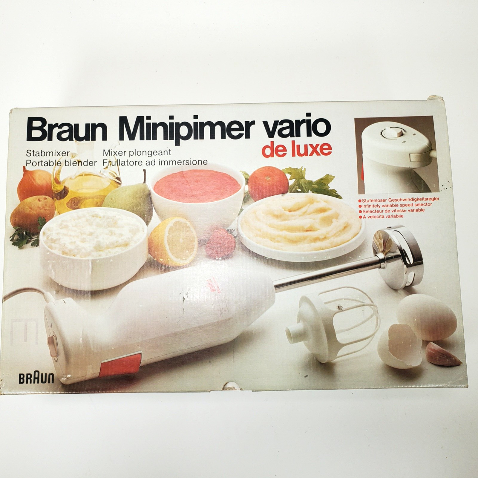 Braun Immersion Blender Vario de Luxe MR6 in Box Made in Spa