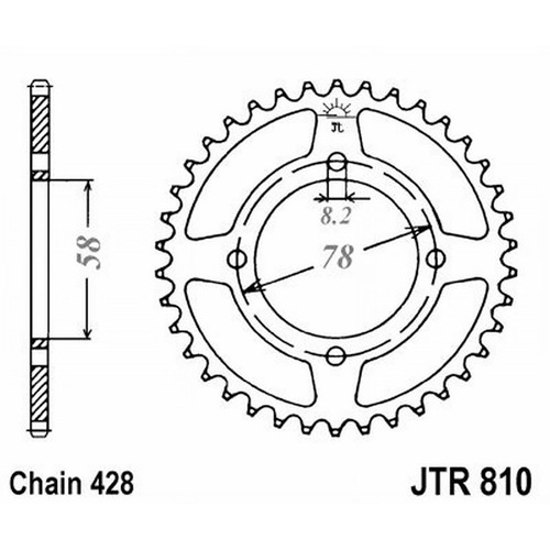 Chaîne De Transmission JT DRIVE CHAIN 428 HDR Acier 124 Maillons à