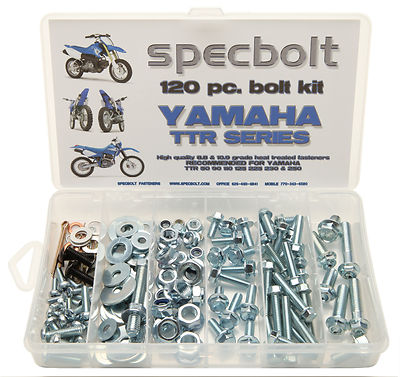 YAMAHA TTR50 80 90 110 125 225 250 body fenders motor SPECBOLT 120pc BOLT KIT 