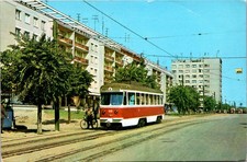Posted 1967 Postcard - Tram in Oradea Romania 1y