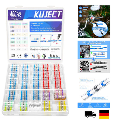 Kuject Lötverbinder Schrumpfschlauch 400stk Wasserdicht K