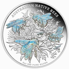 Niue 2026 Native Australian Bees Special Edition $10 5 Oz Silver Hologram Proof