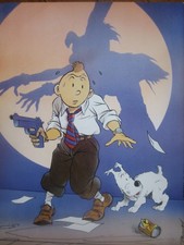 Affichette 1997 Tintin par