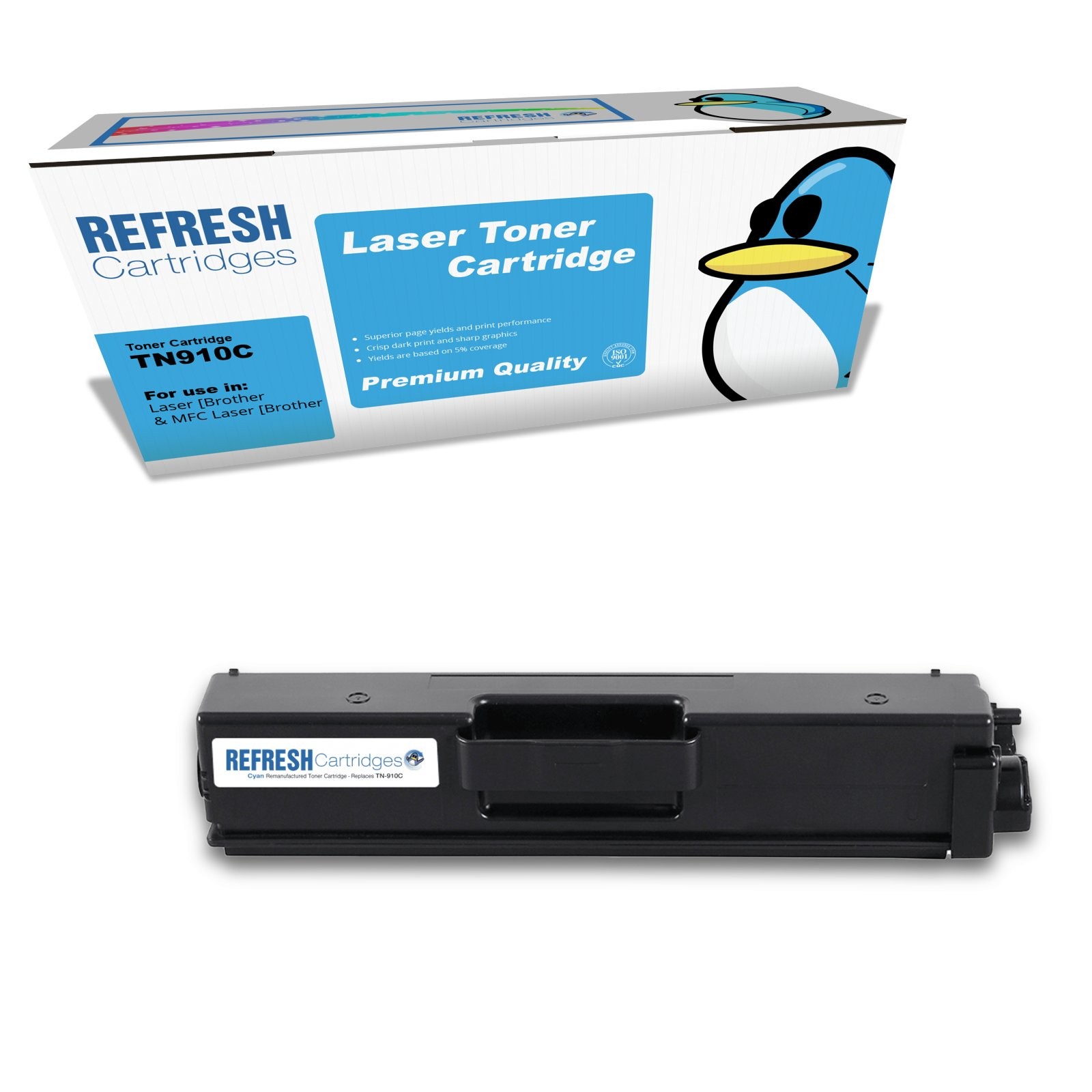 Refresh Cartridges Cyan TN-910C Toner Compatible With Brother Printers