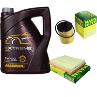 Mann Inspektionspaket Filterset 5L Mannol Extreme 5W-40 FüR Opel Astra H 1.4