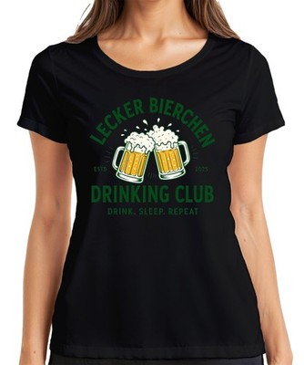 Delicious Beer Drinking Club Drink Sleep Repeat Funny Drinking JGA Womens T-Shirt