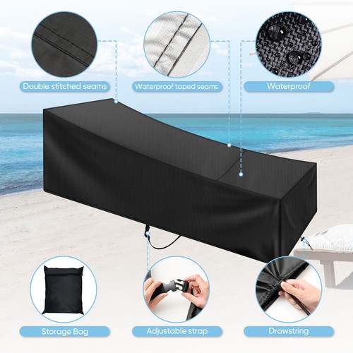 Outdoor Furniture Cover Heavy Duty Sun Lounge Covers 210D Waterproof ALL Weather - Picture 3 of 14