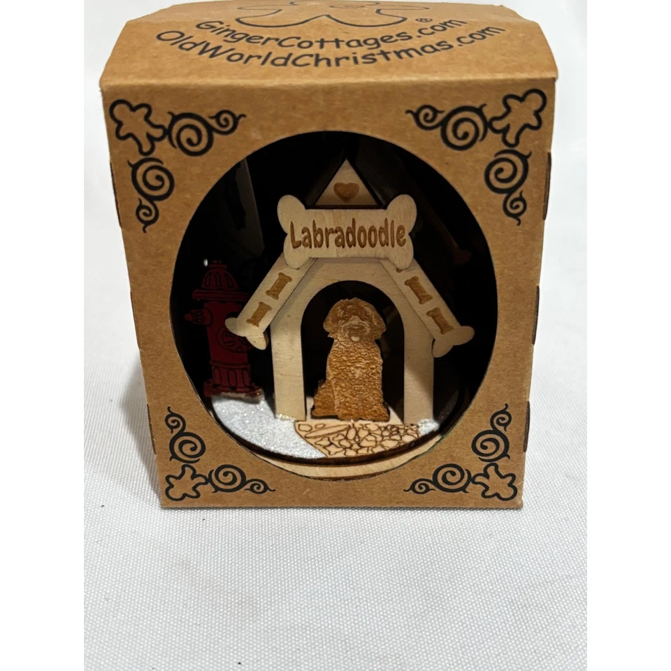 Nuevo Ginger Cottages Viejo Mundo Navidad Labradoodle Perro Casa Adorno Navidad Foto 2 de 4