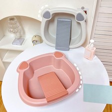 Lavabo à Linge avec Planche à Laver, Seau à Linge pour Lavage à la Main